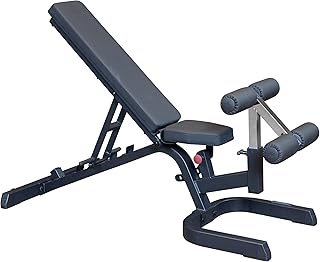 Body Solid (GFID71B) Adjustable Heavy Duty Flat Incline Decline Bench for Weight Lifting, Fitness Workout Equipment for Bench Press & Incline Exercise, Commercial and Home Gym Essentials