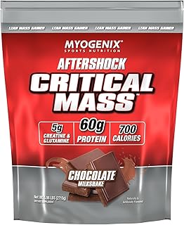 Myogenix Critical Mass Gainer – Muscle Mass Weight Gain Supplement, Zero Lactose Whey Protein Powder – Anabolic Whey Protein – Chocolate (5 lbs)