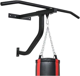 ZHANGQINGXIU Heavy Punch Bag Wall Bracket,with Pull Up Bar Heavy Gym Iron Chin Up Bar with Punch Bag Bracket Wall Mounted Ceiling Frame Outdoor Fitness Boxing MMA
