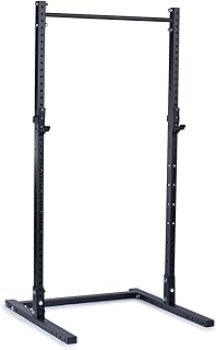 Titan Fitness T-3 Series 92.5" Squat Stand, 1,000 LB Capacity, Tall Squat Rack for Home Gym, Space Saving Power Rack with Westside Hole Spacing, Pull Up Bar, J-Hooks