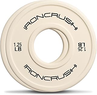 Iron Crush Fractional Change Plates for Olympic Weights, Strength Training, and CrossFit Bumper Plates - From 1.25lb to 10lb Weights, Rubber Coated for Olympic Barbells