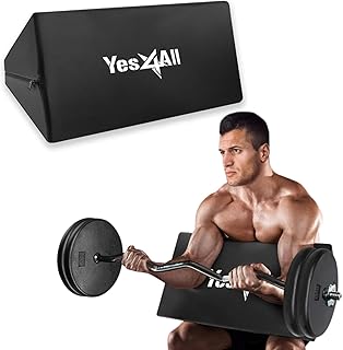 Yes4All Foam - Preacher Curl Pad, Simple Version of Preacher Curl Weight Bench for Arms, Biceps and Triceps, Space-Savin
