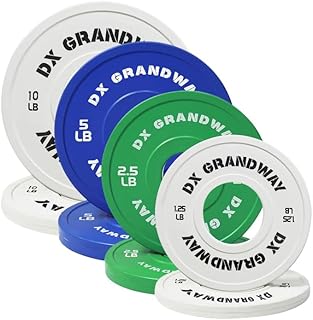 Fitness Change Weight Plates 1.25LB 2.5LB 5LB Pairs Support Plates Olympic Plates for Weight Lifting Bumper Weight Plates Steel Rubber Strength Training Weight Plates