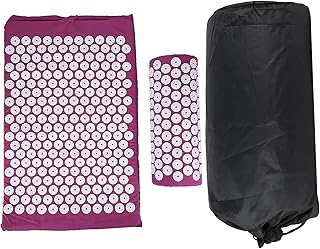Acupressure Mat Acupressure Pillow Back Mat Massage Mat(Three-Piece Set Purple)