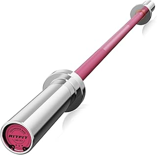 RITFIT Olympic Barbell 4ft/6ft - 2 Inch Weight Bar for Strength Training, Weightlifting, Squat, Deadlift, Bench Press, Curl, Overhead Press - 350lbs/500lbs Capacity