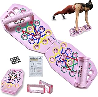 Push Up Board for Women, 28 in 1 Push up Board Pink Workout Equipment Multi-Functional Pushup Stands System Fitness Floor Chest Muscle Exercise