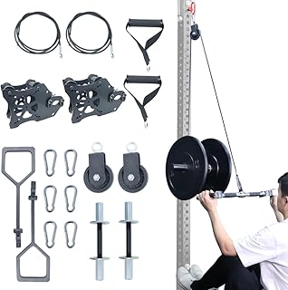 Pulley System Gym Power Rack Attachments Smith Machine Attachments Cable Pulley Attachments for Gym Home Cable Crossover Bench Press Deep Squat for 2" Olympic Barbell 2" Weight Plate