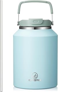 Gpeng 40 oz Tumbler with Handle, Water Bottles with Straw Lid, Insulated Stainless Steel Travel Mug Cup Holder Friendly, Keep Drinks Cold or Hot for 48+ Hours