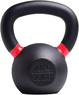 Strength Training Kettlebell For Men And Women, Cast Iron Kettlebell With Wide Handle For Home Gym And Dumbbell Weight Set Training(Size:10KG), 9.9 Pounds