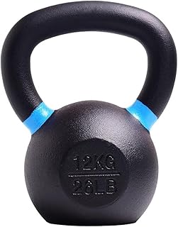 Strength Training Kettlebell For Men And Women, Cast Iron Kettlebell With Wide Handle For Home Gym And Dumbbell Weight Set Training(Size:12KG), 9.9 Pounds