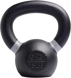 Strength Training Kettlebell For Men And Women, Cast Iron Kettlebell With Wide Handle For Home Gym And Dumbbell Weight Set Training(Size:6KG), 9.9 Pounds