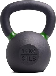 Strength Training Kettlebell For Men And Women, Cast Iron Kettlebell With Wide Handle For Home Gym And Dumbbell Weight Set Training(Size:14KG), 9.9 Pounds