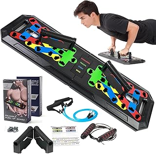 Ultimate 20-in-1 Push Up Board with Accessories – Multi-Functional Strength Training System for Home Workouts | Includes Jump Rope, Resistance Bands, & Professional Pushup Bars for Total Body Fitness