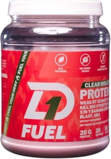 Grass Fed Whey Isolate Protein Powder - Strawberry and Banana - 20g Protein - No Artificial Ingredients - Clean Muscle Recovery, & Growth by D1 Fuel