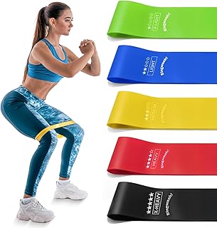 Mini Loop Resistance Bands – Fabric & Elastic Sets Exercise Bands for Strength Training - Rehab, Yoga, Pilates & Home Workout Equipment