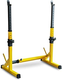 Multi-Function Squat Rack Weight Lifting Barbell Rack, Adjustable Squat Stand Dipping Station Weight Bench,Home Gym Fitness,Bench Press, Shoulder Press, Squat, Dip, Overhead Lifts