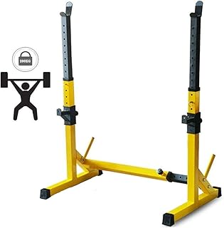 Squat Rack and Bench Press Stands, Adjustable Height and Width Barbell Rack, Multi-Function Fitness Equipment Dipping Station Max Load 300KG