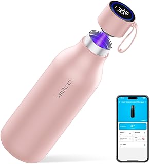 VSITOO 33oz Smart Self Cleaning Water Bottle，Insulated Water Bottle with Stainless Steel, BPA-Free, AI Self-Clean, 30-Day Battery, Magnetic Charging for Travel, Gym or Office, Pink