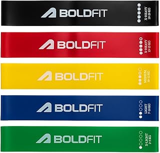 Boldfit Resistance Bands Mini Loop Hip Band Toning Exercise Band for Gym Booty Belt Latex Band Thera Band Theraband for Fitness, Multicolor