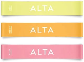 ALTA Mini Loop Bands for Exercise - Premium Durable Latex - Small Resistance Bands for Women, Booty Bands for Working Out, Leg Stretch Loops for Physical Therapy, Pilates Exercise Mini Bands Set
