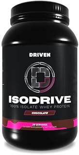 Driven Nutrition IsoDrive Whey Isolate Protein Powder 2lb (Chocolate) – 25g Protein, Enzyme Enhanced for Absorption, Ultra Clean