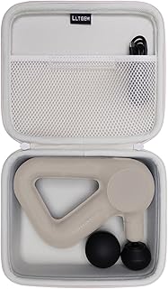 LTGEM Massage Case Compatible with TheraGun Relief Handheld Percussion Massage Gun/Neck/Back/Leg/Shoulder Massage Gun - Travel Protective Carrying Storage Bag, Khaki(Case Only)