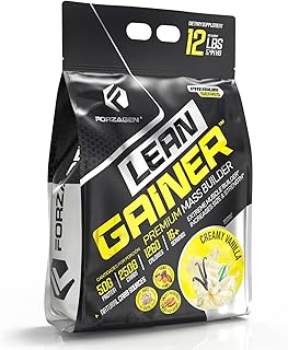 Forzagen Lean Gainer Premium Mass Builder | Mass Gainer Protein Powder for Men & Women (12 Lbs, Creamy Vanilla)