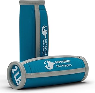 Serenilite Hand Weights for Women & Men Soft Dumbbell Walking Hand Weight Sets - Comfortable Secure Neoprene Dumbbells with Straps for Walking Running Cardio Workout Physical Therapy