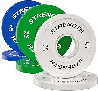 2-Inch Olympic Bumper Plates, 100% Virgin Rubber Low Bounce Barbell Weight Plates for Home Gym Strength Training, 10lb-45lb Black with Color-Coded