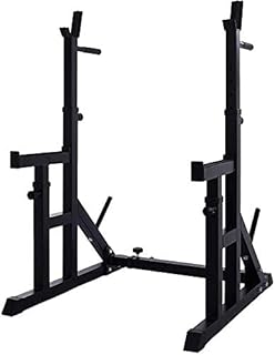Fitness dumbbell bench folding Multi-Function Barbell Rack, Dip Stand Barbell Stand Weight Lifting Rack Home Gym Fitness Adjustable Rack Weight Lifting Bench Press Dipping Station 330LBS Capac