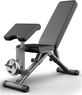 Dumbbell Weight Bench Foldable Sit-ups Preacher Curl Workout Bench, Compact Flat Board For Abdomen Crunch Exercise Bench