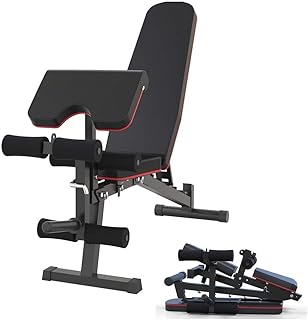 Workout Bench Adjustable Weight Bench Preacher Curl Leg Curl Sit-up Dumbbell Fitness, Home Gym Sterength Flat Bench For Men Women