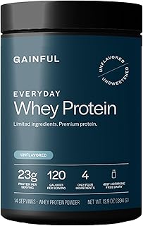 Gainful Everyday Whey Protein Powder, 23g Protein per Serving, Unflavored, Supports Muscle Growth, Recovery, & Daily Nutrition, with Whey Isolate, Casein, & No Artificial Ingredients, 14 Servings