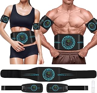 Abs Stimulator, Electric Abdominal Muscle Stimulator, Ab Muscle Toner, Ab Toning Belt for Abdomen/Arm/Leg, 8-Mode USB Rechargeable Abs Trainer Machine Workout Equipment for Belly Fat Men Women Home