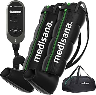 Medisana Leg Compression Massager for Circulation, Compression Boots with 6 Modes & 7 Intensities, Rechargeable Full Leg Massager for Athletes, Muscle Recovery & Pain Relief, Christmas Gifts