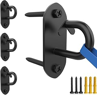 Resistance Band Wall Anchors, 3 Pack Heavy Duty Wall and Ceiling Mount Hooks for Suspension Straps, Workout Anchors for Home Gym, Yoga Swing