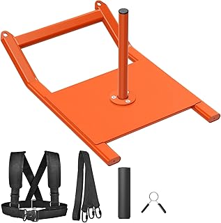 BeneLabel Weight Sled Fitness Strength Training Sled Weighted Sled Fits 1" & 2" Weight Plates Workout Sled Exercise Sled for Speed and Soccer Training