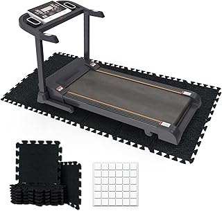 BXI Puzzle Exercise Mat 12 Pcs, 11 x 11 x 0.4 inches, High Density Noise Reduction Puzzle Felt Rug Mat, Non Slip Interlocking Floor Tiles for Workout, Gymnastics and Home Gym Protective Flooring