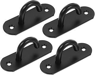 HANABASS 4Pcs Heavy Duty Stainless Steel Wall Mount Resistance Band Anchors for Gym Training and Yoga for Ceiling Hanging and Workout Accessories