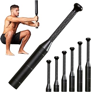Steel Mace Bell for Training – 17 LB Total 6-Piece Steel Clubs Set – Mild Steel Construction with Black Powder Coating – Full Body Workout, Grip & Forearm Strength, Shoulder Mobility – Home Gym Fitness Tool