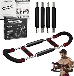 Twister Arm Trainer,30-120lb Adjustable Arm Chest Exerciser with 4 Resistance Springs for Men & Women,Detachable Power-Twist Home Fitness Equipment,Used to Enhance Upper Body Muscle Strength