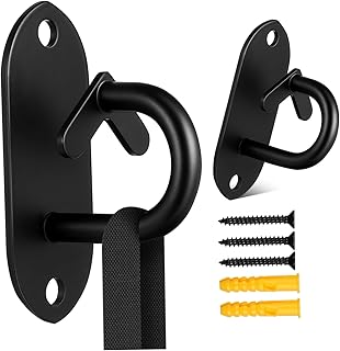 2pcs Titanium Steel Ceiling Hooks Resistance Band Wall Anchor Yoga Strap Hanger Heavy Duty Wall Mount Hooks