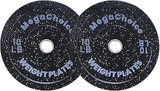 Bumper Weight Plates 2 Inch Barbell Bumper Plates Pairs Set 10-45 Lbs Rubber Bumper Plates Set Of 2 for Home Gym, Colored Weights Rubber Strength Training Plate for Weight Lifting