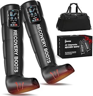 YINGGG Leg Massager, Recovery System for Improved Circulation and Fast Recovery, Professional Foot Massage Boots with 5 Massage Areaes, 8 Intensities(Two Legs)-Large