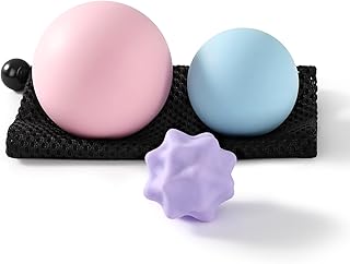 Silicone Lacrosse Balls for Yoga and Myofascial Release - Deep Tissue Massage,Trigger Point Therapy and Foot Plantar Fasciitis,Muscle Knots,Relieving Muscle Pain,Muscle Soreness Balls