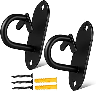2pcs Heavy Duty Resistance Band Wall Anchors Screws Adjustable Suspension Hooks for Gym Exercise Suitable for Resistance Straps and Hammocks