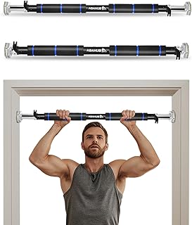 Abahub Doorway Pull-Up Bar with Safety Lock, Home Use Heavy-Duty Door Frame Pull-Up Bar for Upper Body Workout, Adjustable Strength Training Horizontal Bar Supporting Up to 220 LBS