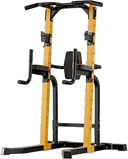 Power Tower, Pull Up Bar Station, Adjustable Height Dip Station, Home Gym Barbell Rack for Muscle Building and Beginner Exercises 300kg/660LBS Weight Capacity