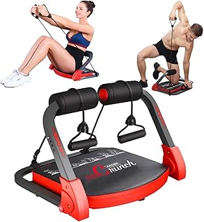 Ab Machine Ab Workout Equipment Sit Up Machine & Exercise Equipment Ab Crunch Machine for Stomach Workout Ab Core Trainer Abdominal Machine for Home Gym with Resistance Bands