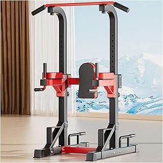 Power Tower Pull Up Bar Station, Multi-Function Dip Station, 9 Level Adjustable Height, Home Gym Strength Training Fitness Equipment, 400 kg/880 lbs Weight Capacity